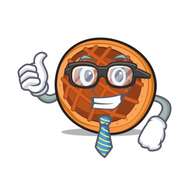 İşadamı baket pasta karakter karikatür