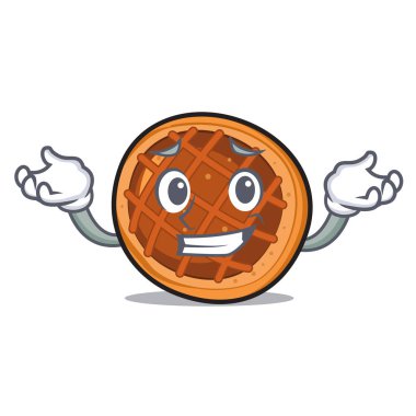 Sırıtan baket pasta karakter karikatür