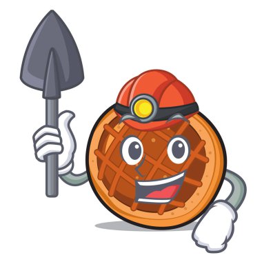 Madenci baket pasta maskot çizgi film