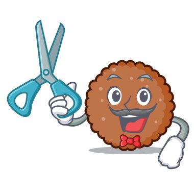 Kuaför çikolata bisküvi karakter karikatür