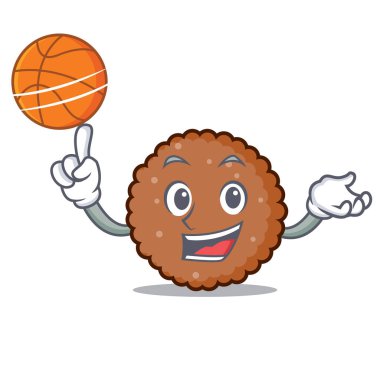 Basketbol çikolata bisküvi karakter karikatür ile
