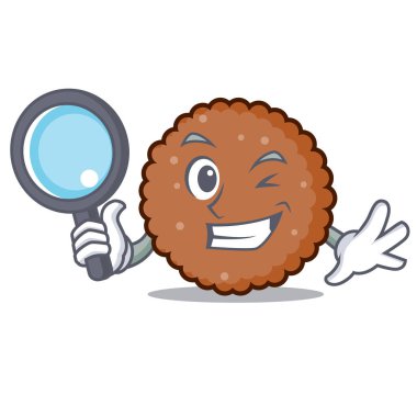 Dedektif çikolata bisküvi karakter karikatür