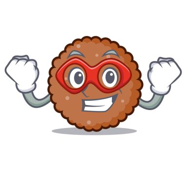 Süper kahraman çikolata bisküvi karakter karikatür