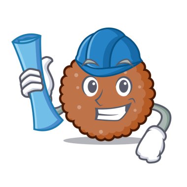 Mimar çikolata bisküvi karakter karikatür