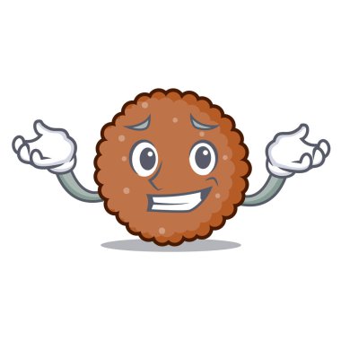 Çikolata sırıtarak bisküvi karakter karikatür