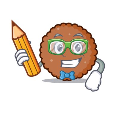 Öğrenci çikolata bisküvi karakter karikatür