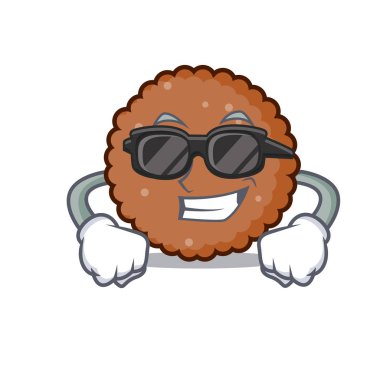 Süper cool çikolata bisküvi karakter karikatür