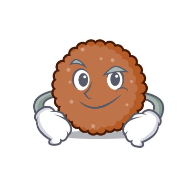 Çikolata sırıtışları bisküvi karakter karikatür