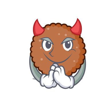 Şeytan çikolata bisküvi maskot çizgi film