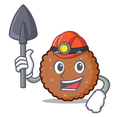 Madenci çikolata bisküvi maskot çizgi film