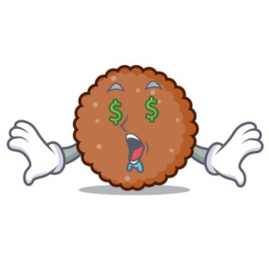 Para göz çikolata bisküvi maskot çizgi film