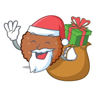 Noel Baba hediye çikolata bisküvi maskot karikatür ile