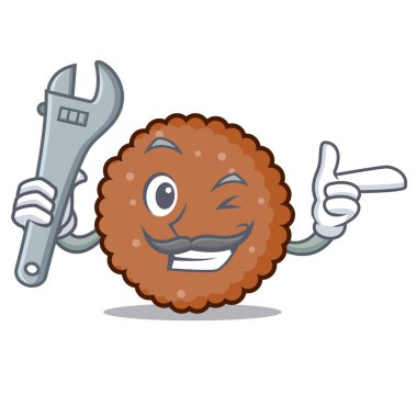 Mekanik çikolata bisküvi maskot çizgi film