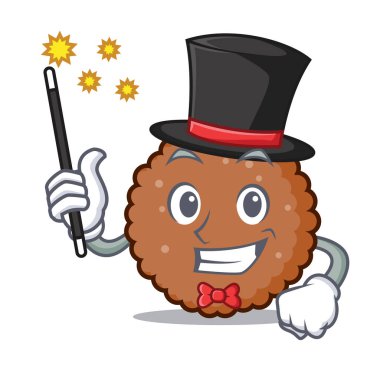 Sihirbaz çikolata bisküvi maskot çizgi film