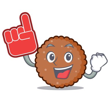 Parmak çikolata bisküvi maskot karikatür köpük