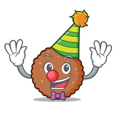 Palyaço çikolata bisküvi maskot çizgi film