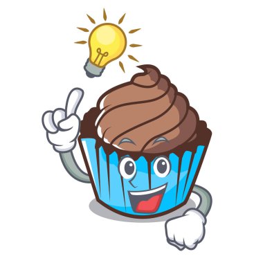 Bir fikir çikolatalı kek maskot çizgi film var