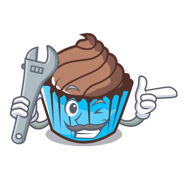 Mekanik çikolatalı kek maskot çizgi film