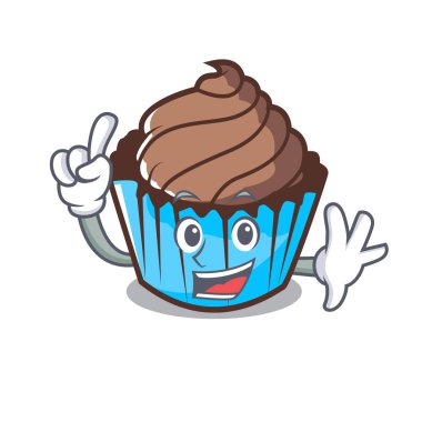 Parmak çikolatalı kek maskot çizgi film