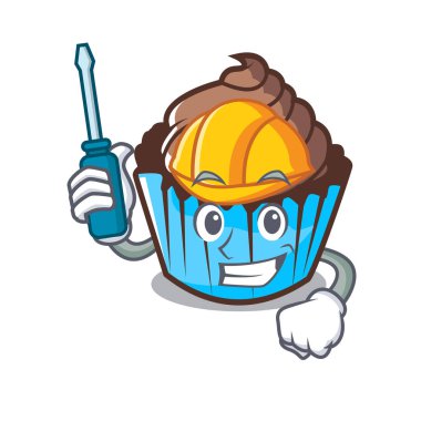 Otomotiv çikolatalı kek maskot çizgi film