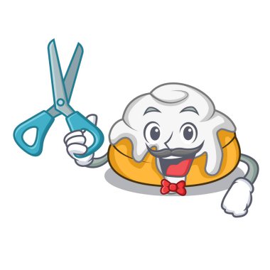 Kuaför tarçın rulo karakter karikatür