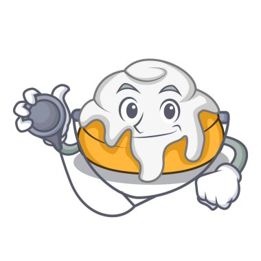 Doktor tarçın rulo karakter karikatür