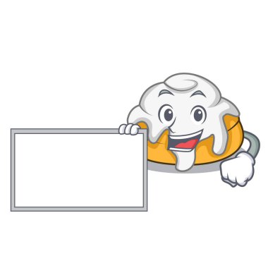 Kurulu ile tarçın rulo karakter karikatür