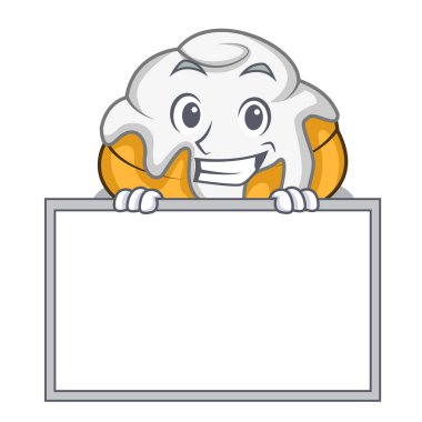 Yönetim Kurulu tarçın rulo karakter karikatür ile sırıtarak