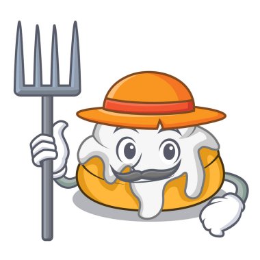 Çiftçi tarçın rulo karakter karikatür