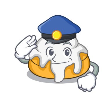 Polis tarçın rulo karakter karikatür