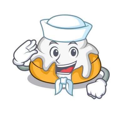 Denizci tarçın rulo karakter karikatür