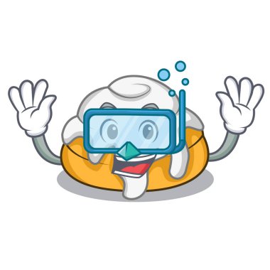 Rulo karakter karikatür tarçın dalış