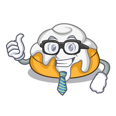 İşadamı tarçın rulo karakter karikatür