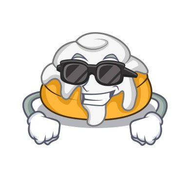 Süper cool tarçın rulo karakter karikatür