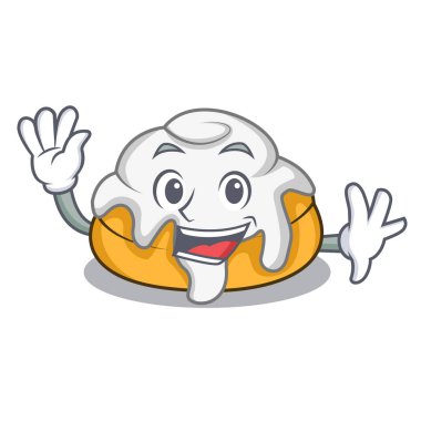 Tarçın Rulo karakter karikatür sallayarak