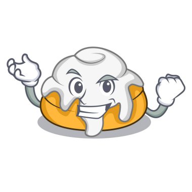 Başarılı tarçın rulo karakter karikatür