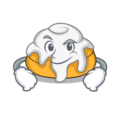 Tarçın sırıtışları rulo karakter karikatür