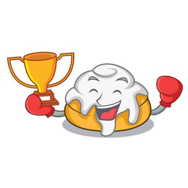 Boks şampiyonu tarçın rulo maskot çizgi film