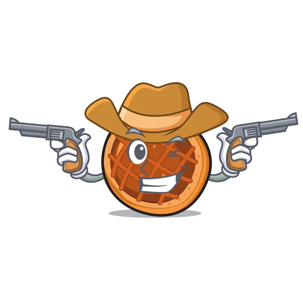 Cowboy baket pite karakter cartoon — Stock Vector