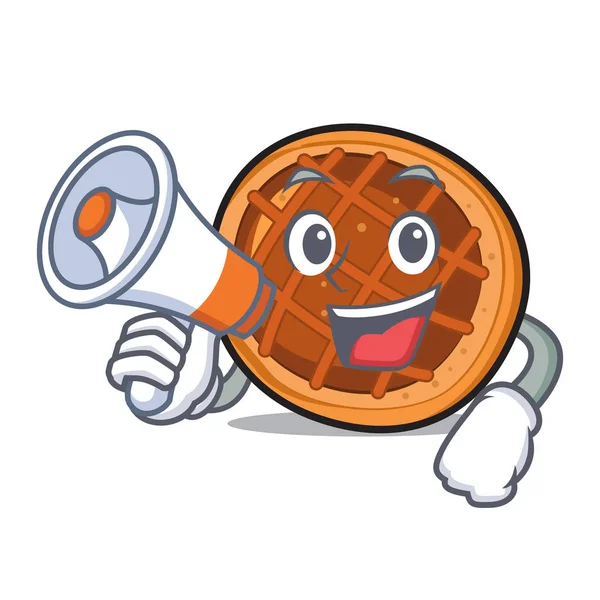 Megafon baket pasta karakter karikatür ile