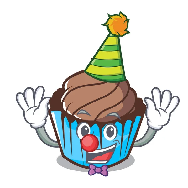 Palyaço çikolatalı kek maskot çizgi film