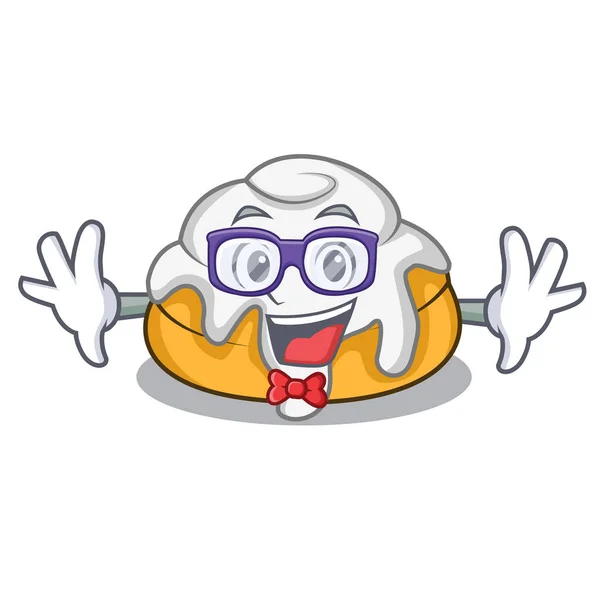 Geek cannelle rouleau personnage dessin animé — Image vectorielle