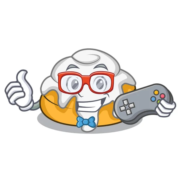 Gamer kaneel rollen mascotte cartoon — Stockvector