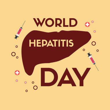 Dünya hepatit gün tasarım afiş
