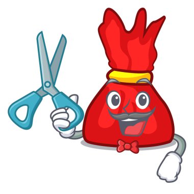 Kuaför sarmalayıcı şeker karakter karikatür