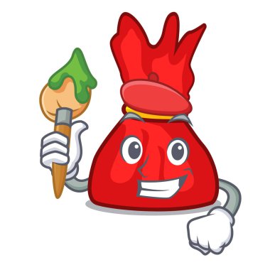 Sanatçı sarmalayıcı şeker karakter karikatür