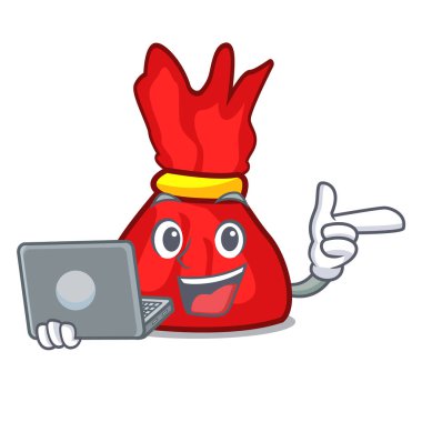 Dizüstü sarmalayıcı şeker karakter karikatür ile