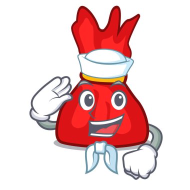 Denizci sarmalayıcı şeker karakter karikatür