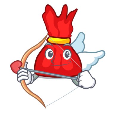 Aşk tanrısı sarmalayıcı şeker karakter karikatür