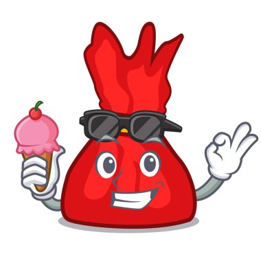 Dondurma sarmalayıcı şeker karakter karikatür ile